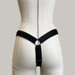 Cora Adjustable Thong Strap On Harness Black
