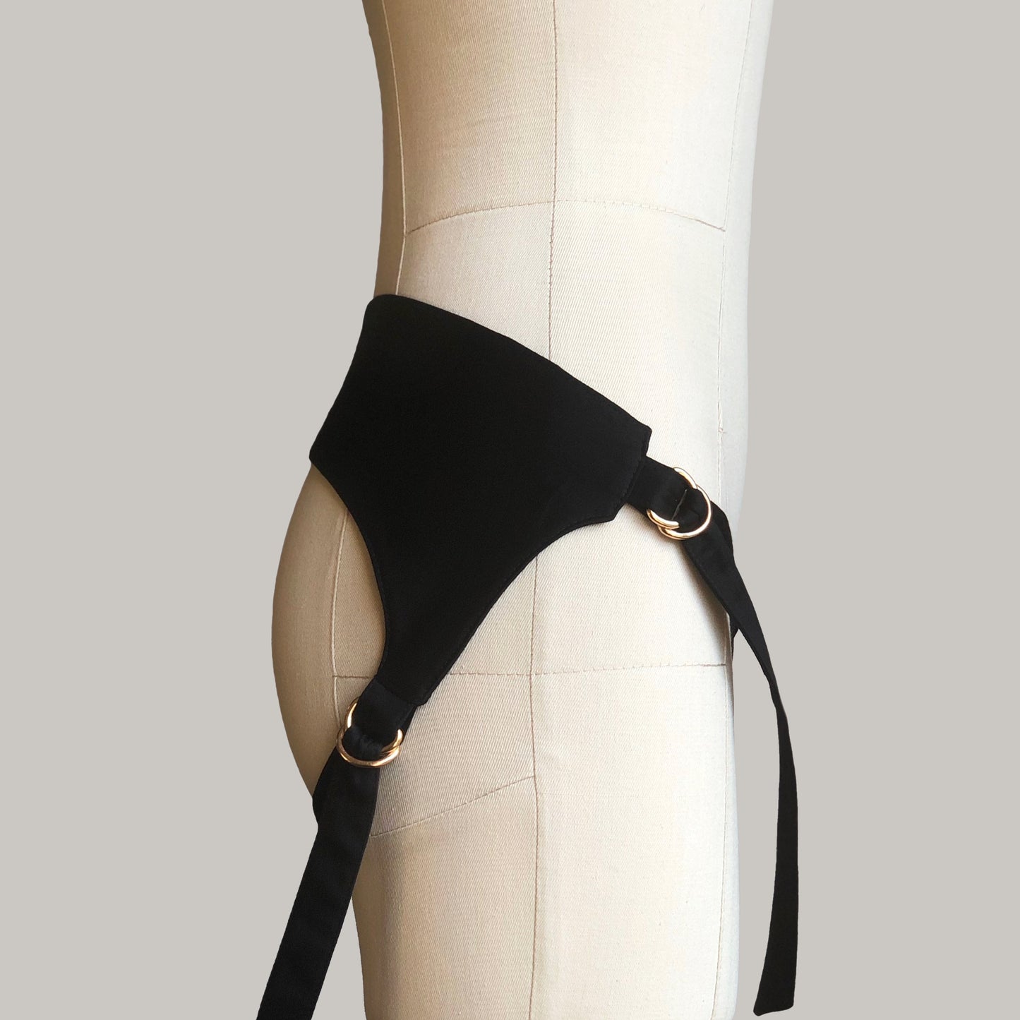 Saddle Velcro Mid Rise Strap On Harness