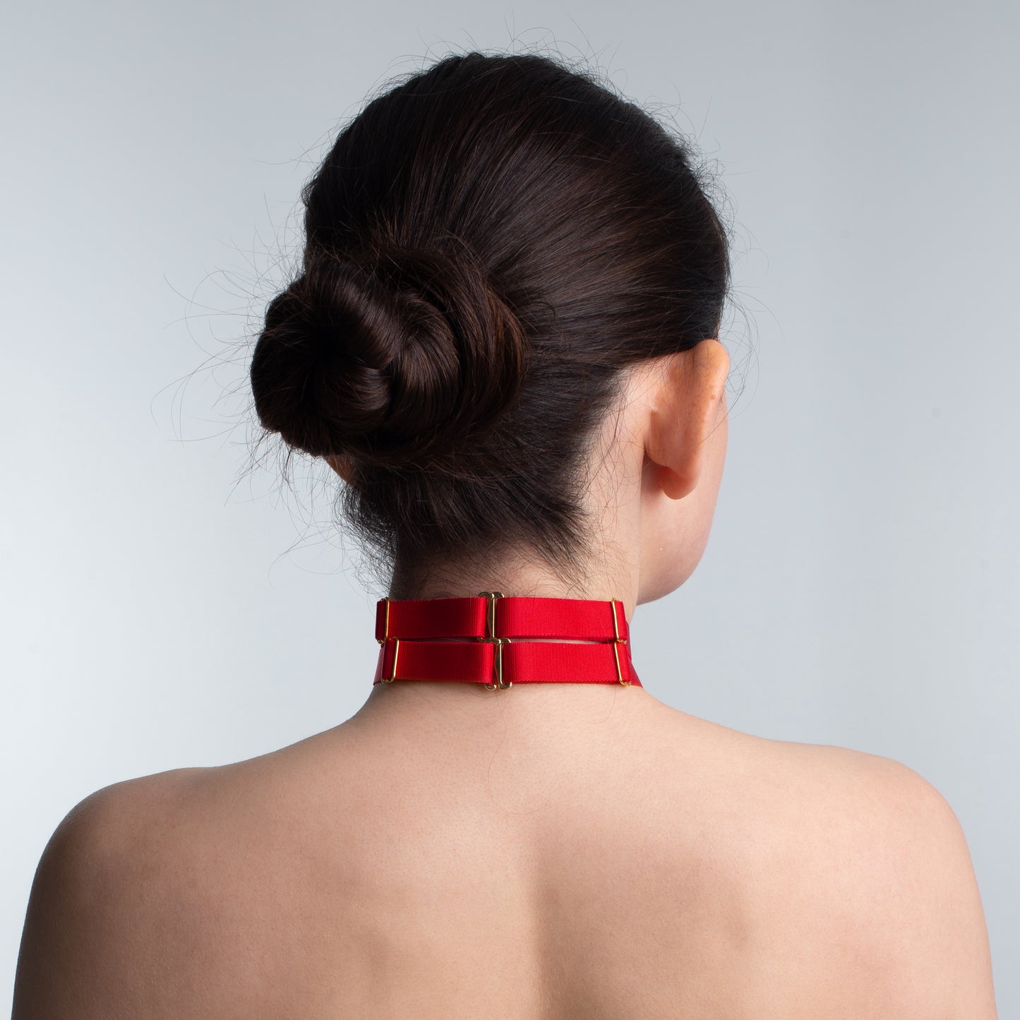 CANDYMISHKA Neck Ring Collar "Selene" Red