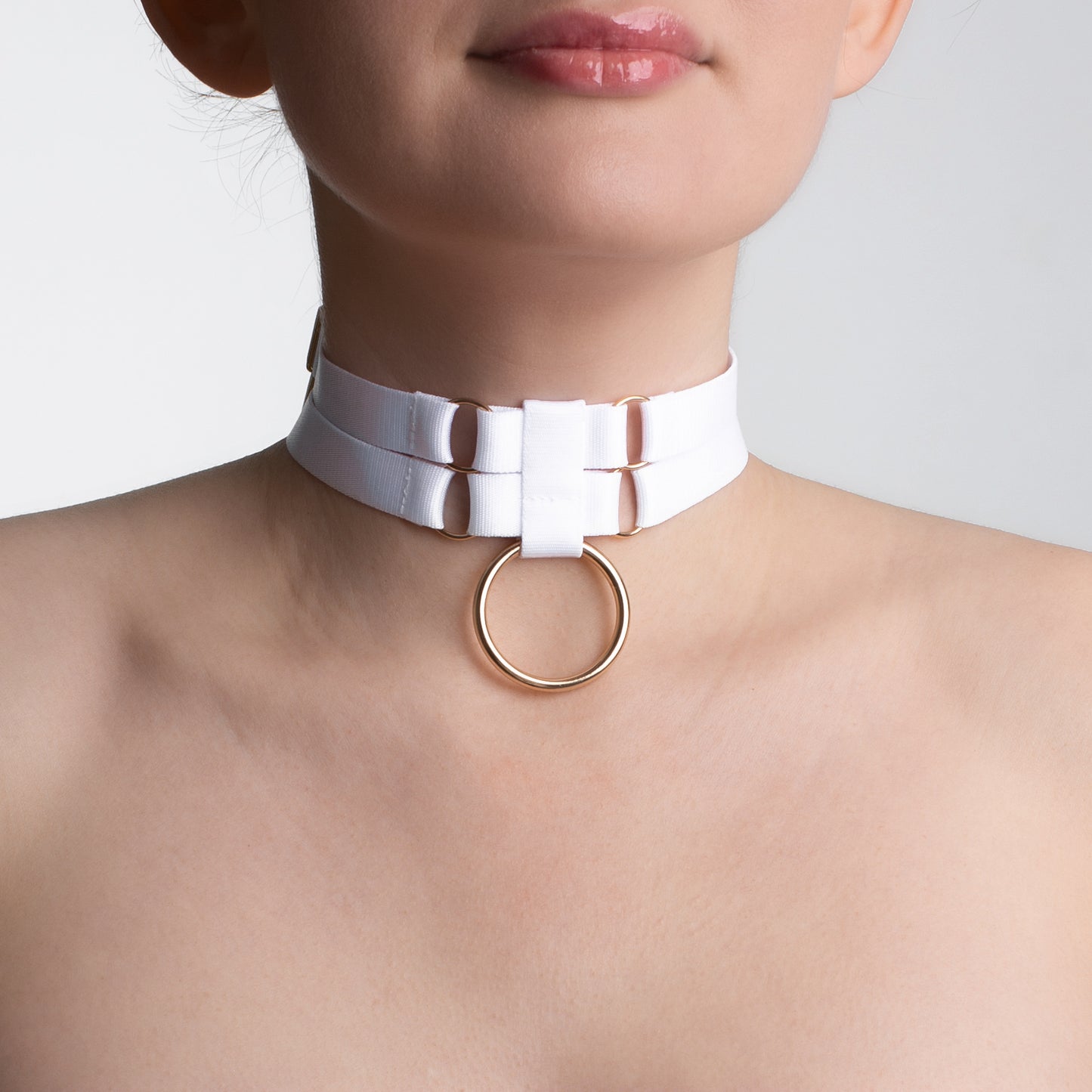 CANDYMISHKA Neck Ring Collar "Selene" White