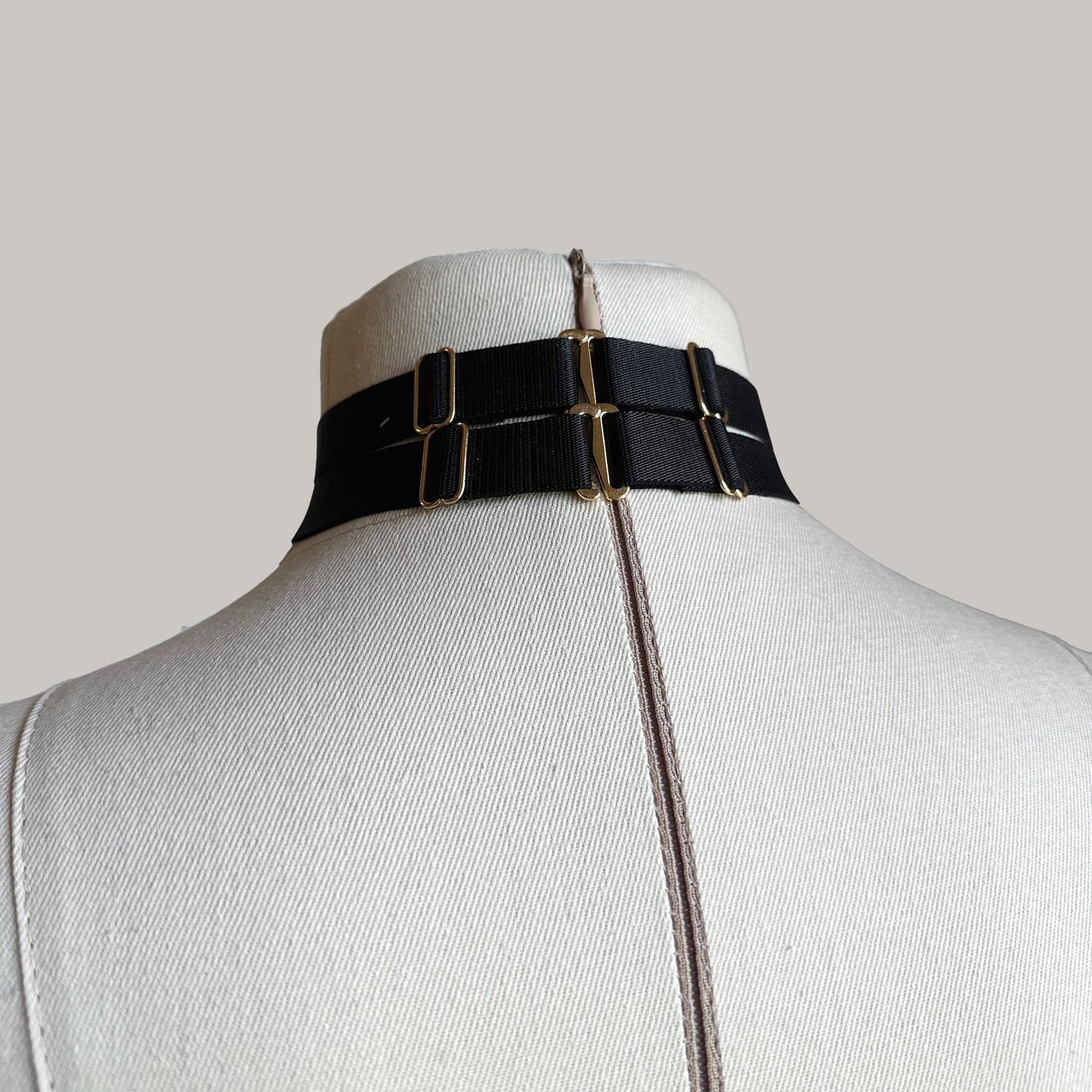 Ring Collar "Selene" Black