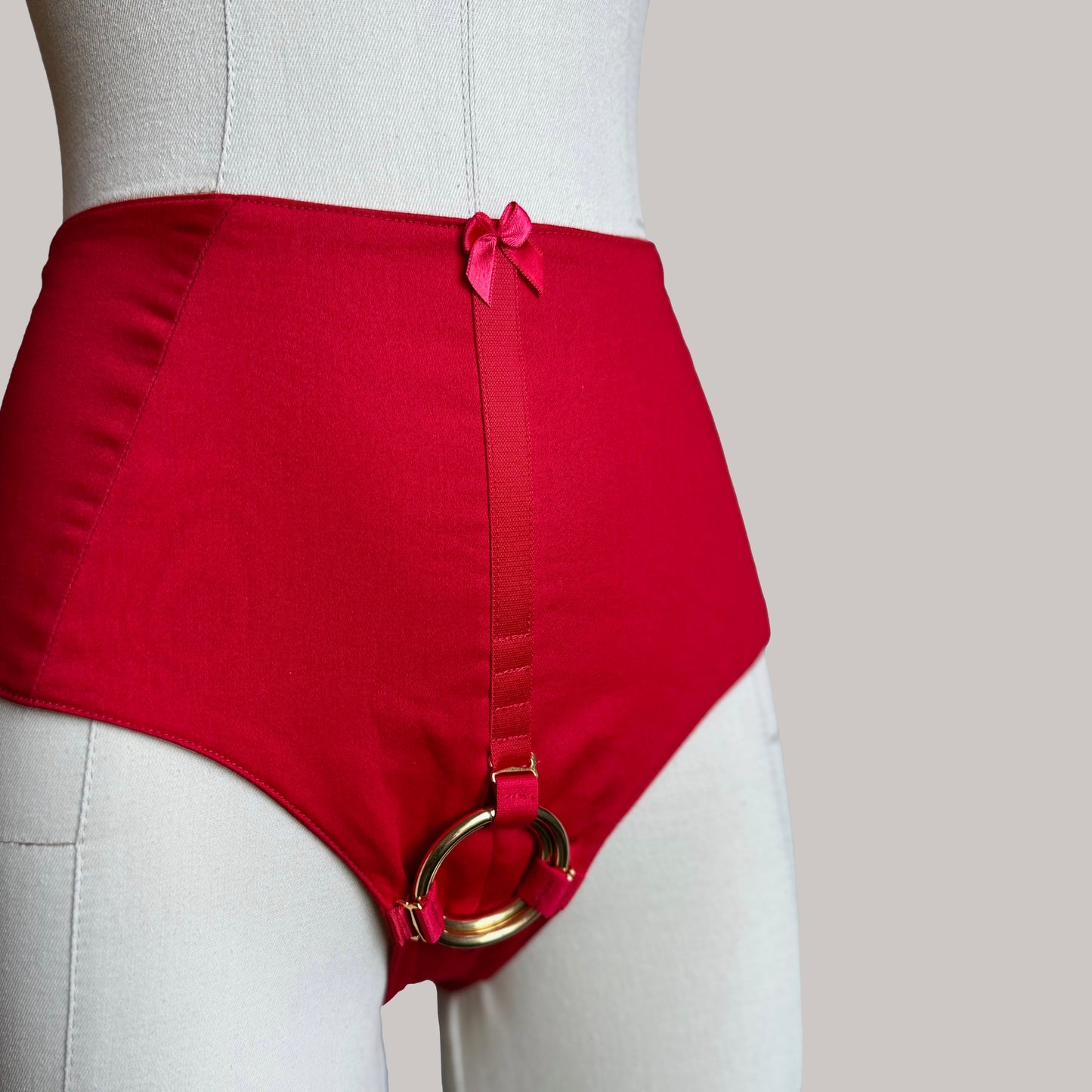 Gaia High Waist Strap On Brief