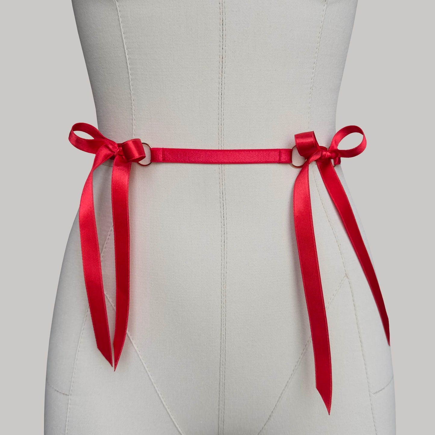 Belt With Ribbons "Iris" Red