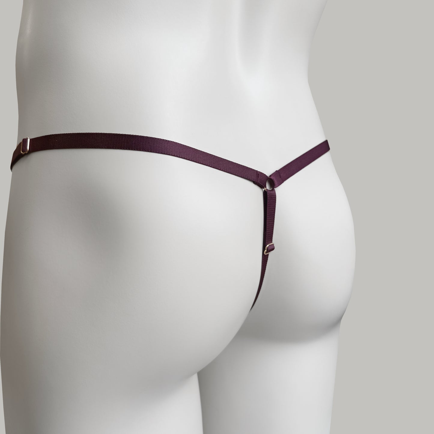 Mesh Support Thong For Chastity Cage (Burgundy)