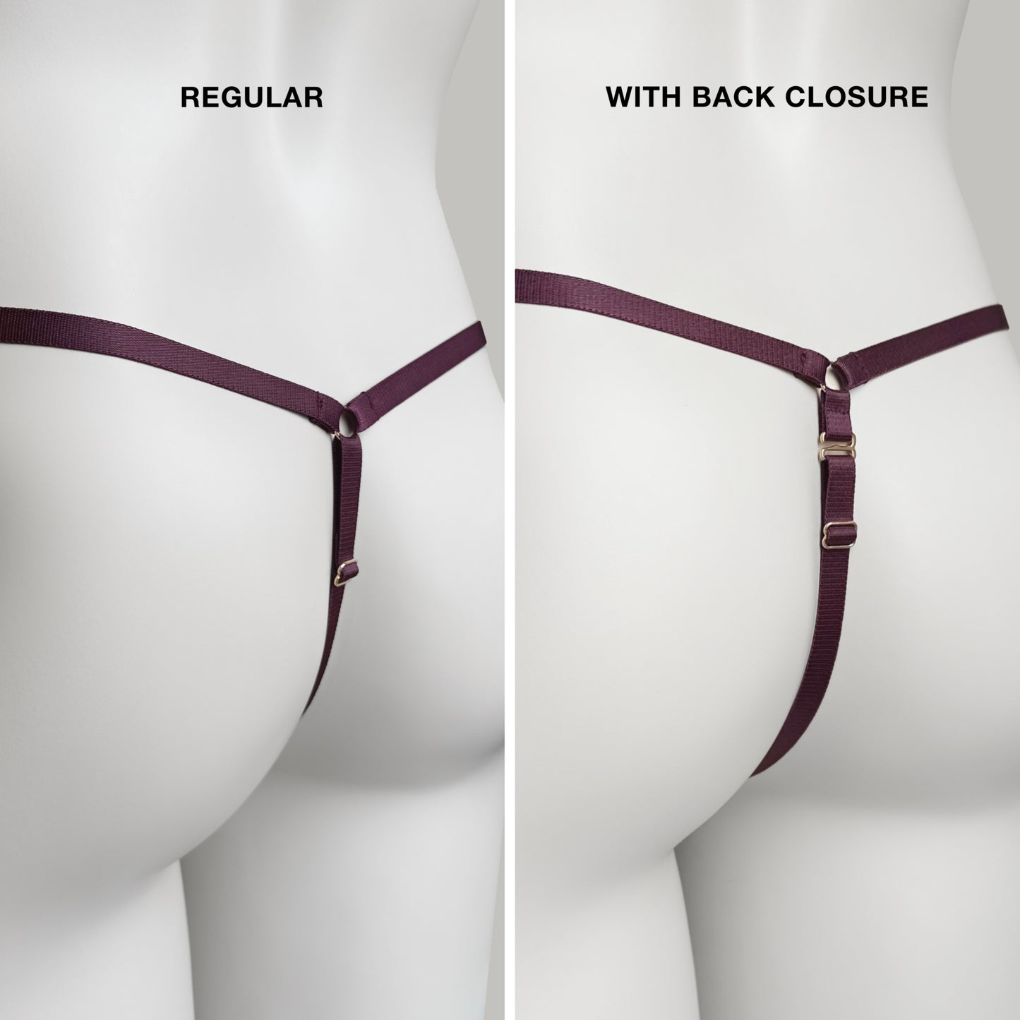 Mesh Support Thong For Chastity Cage (Burgundy)