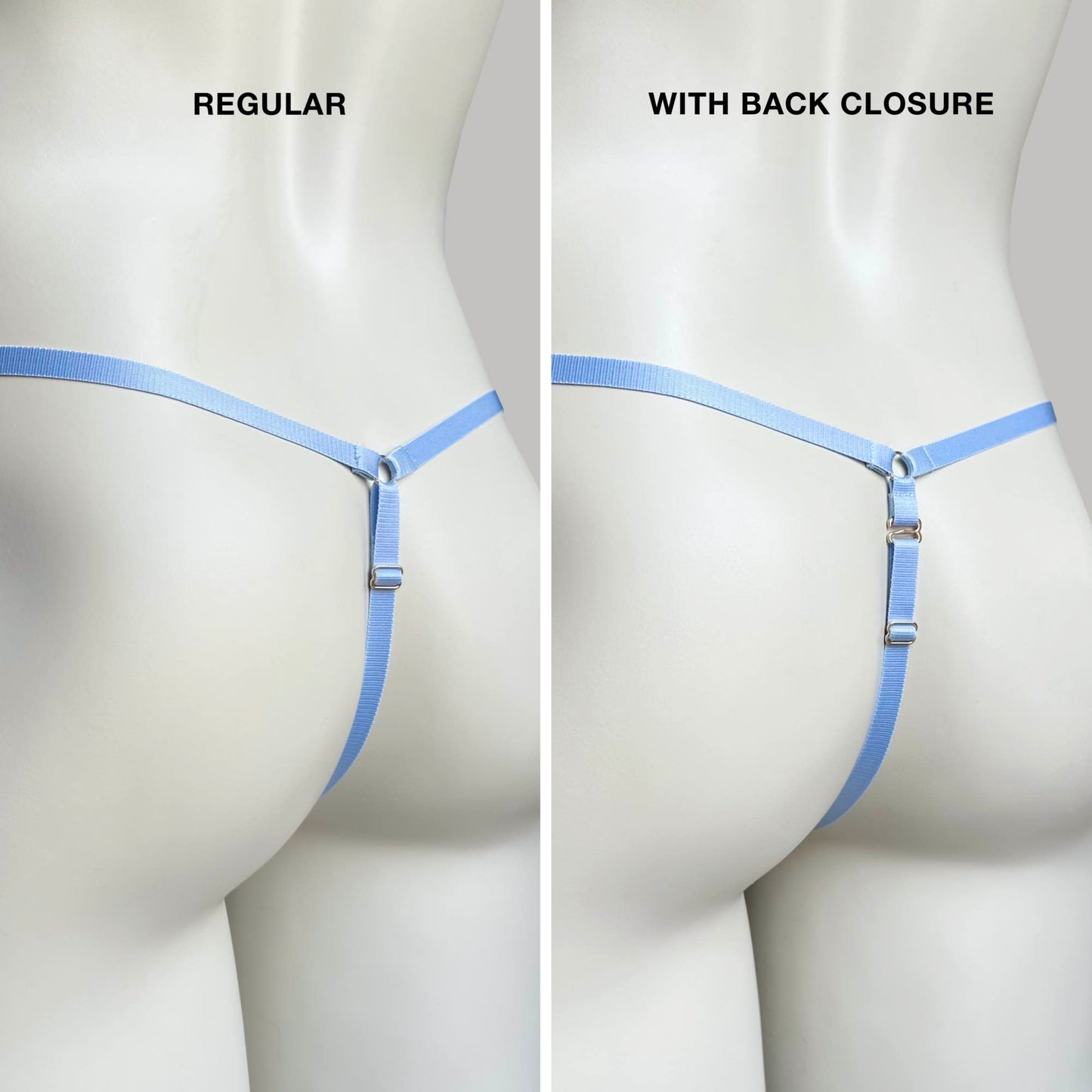 Male Mesh Chastity Cage Support Thong Sky Blue