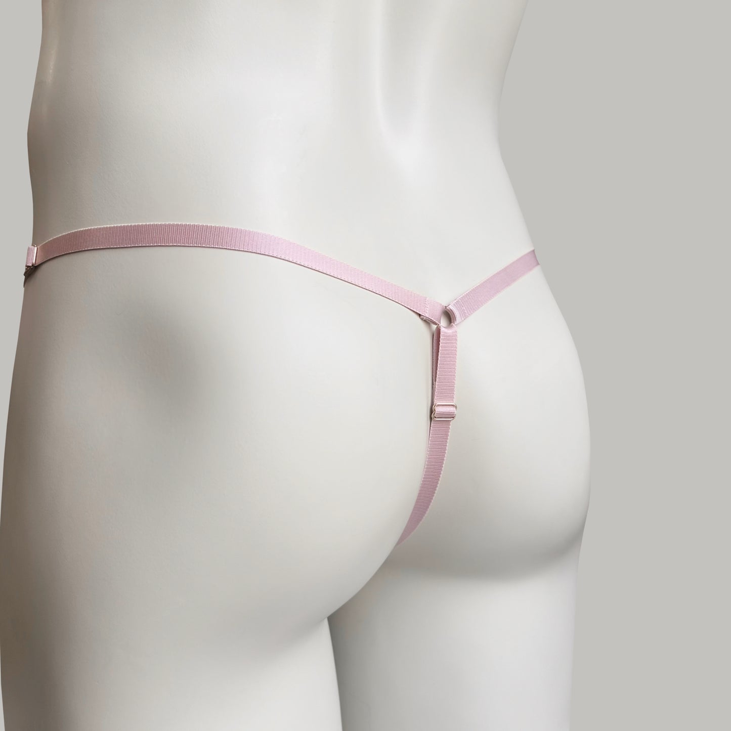Mesh Support Thong For Chastity Cage (Dusty Rose)