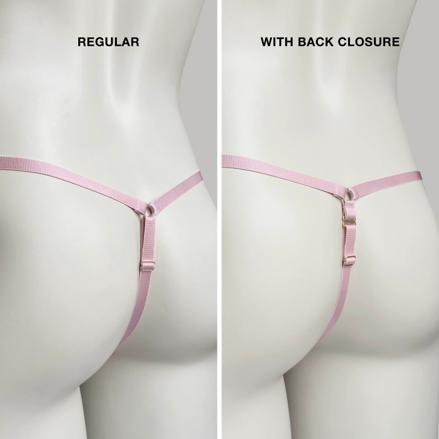 Mesh Support Thong For Chastity Cage (Dusty Rose)