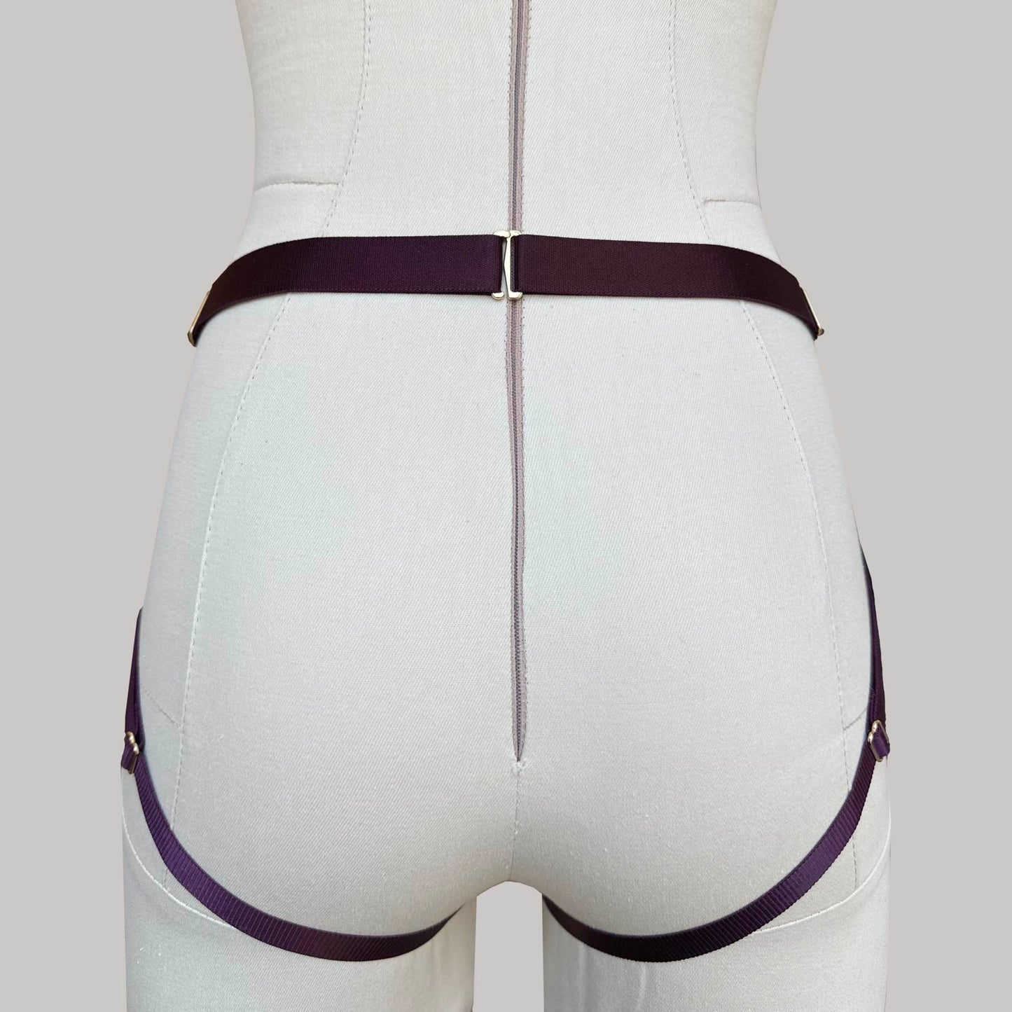 Elastic Strap On Harness "Selene" (Burgundy)