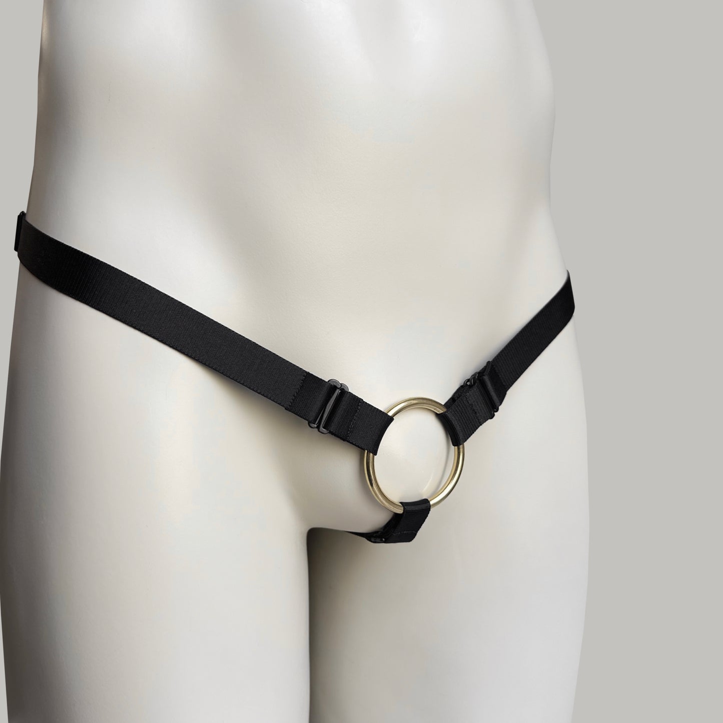 Monochrome Three Straps Chastity Cage Support Belt Navy