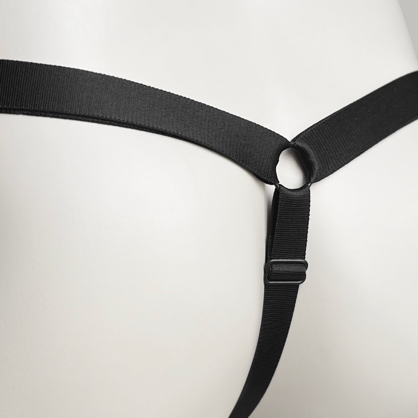 Monochrome Three Straps Support Belt For Chastity Cage (Black)