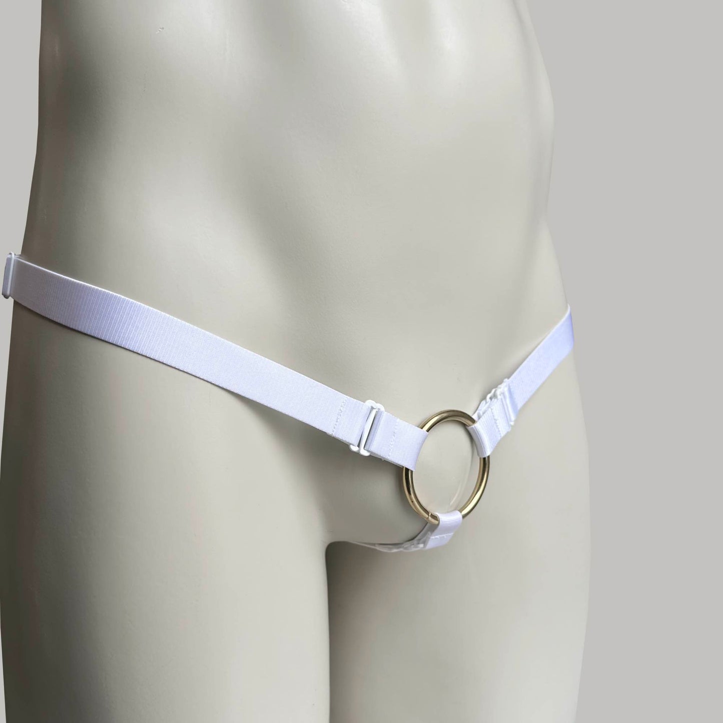Monochrome Three Straps Chastity Cage Support Belt Navy