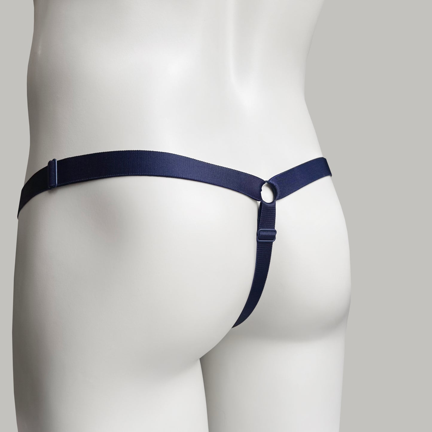 Monochrome Three Straps Support Belt For Chastity Cage (Navy)