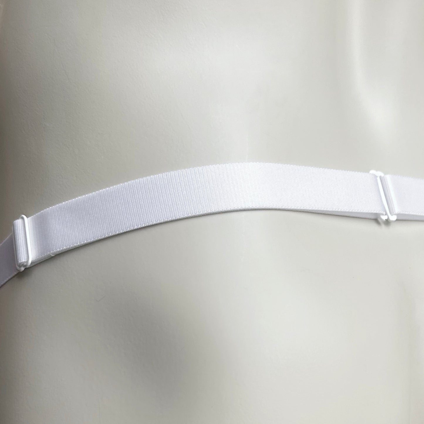 Monochrome Two Straps Chastity Cage Belt White