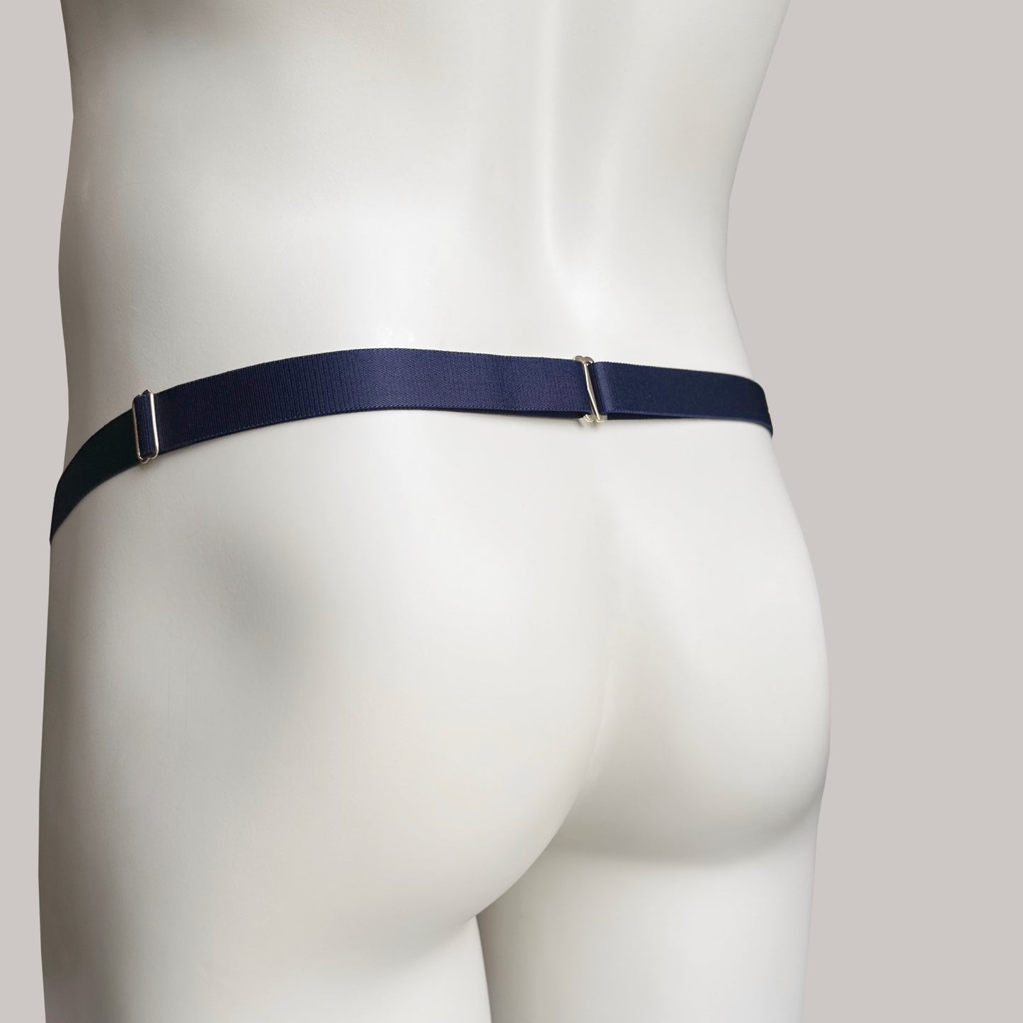 Two Straps Sissy Support Belt For Chastity Cage (Navy)