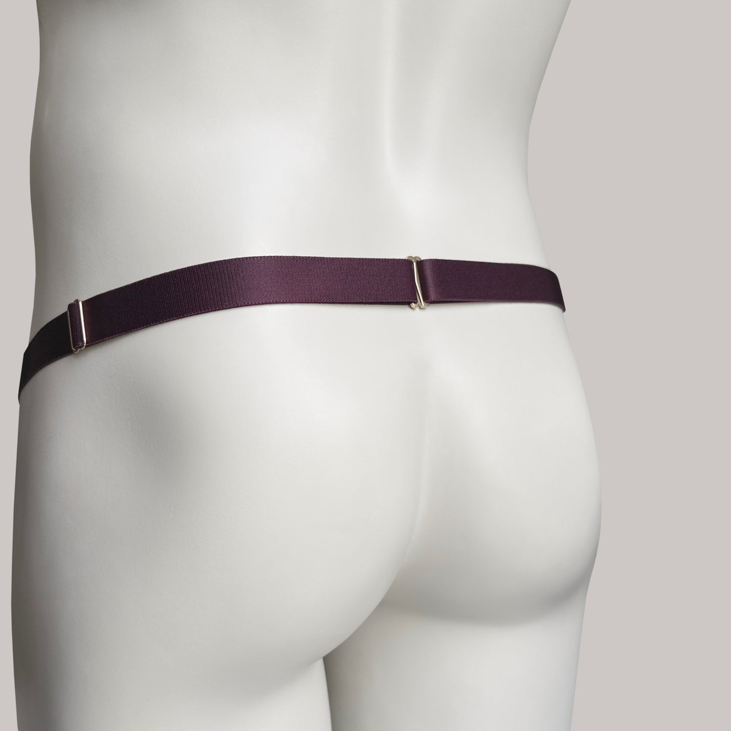 Two Straps Sissy Support Belt For Chastity Cage (Burgundy)