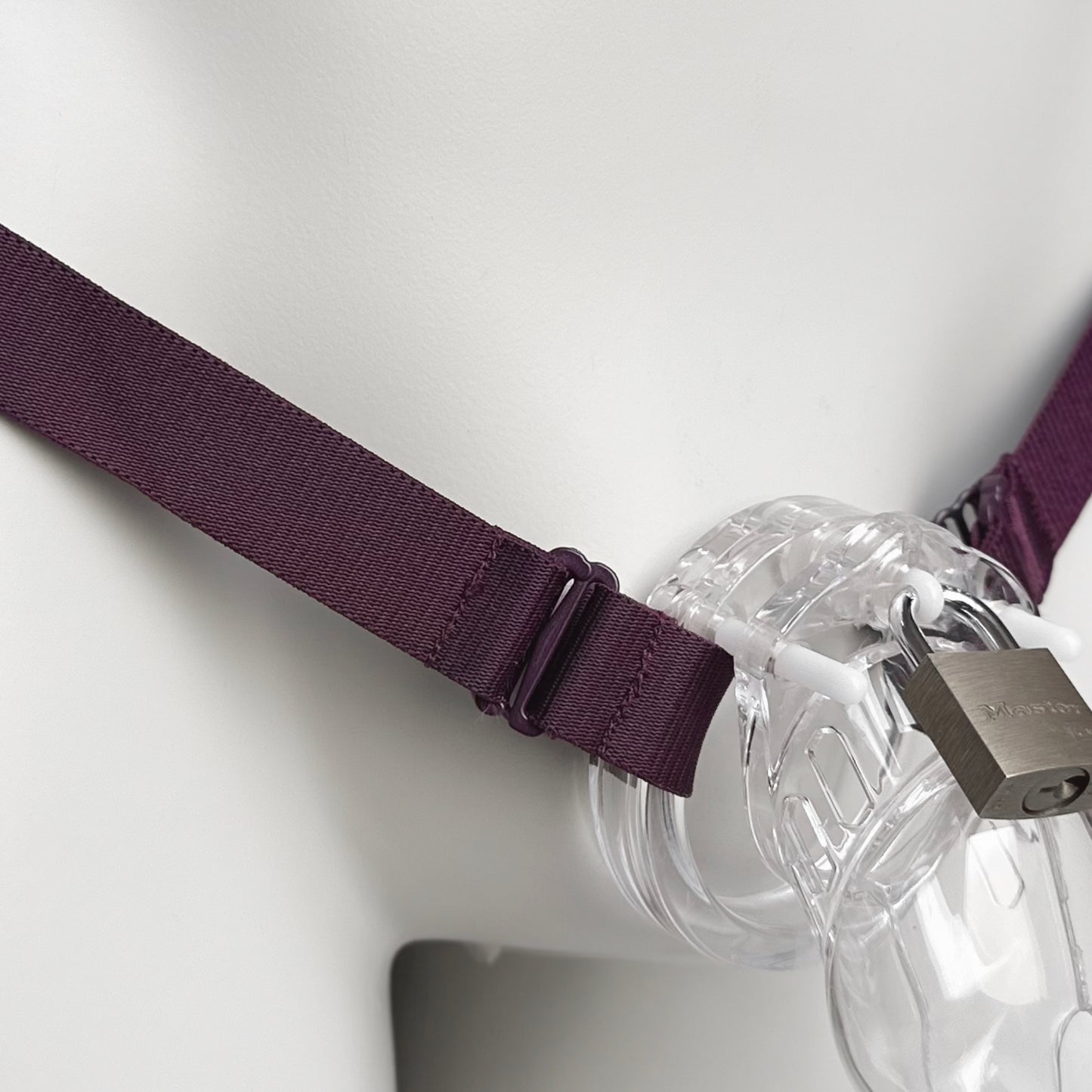 Monochrome Two Straps Support Belt For Chastity Cage (Burgundy)