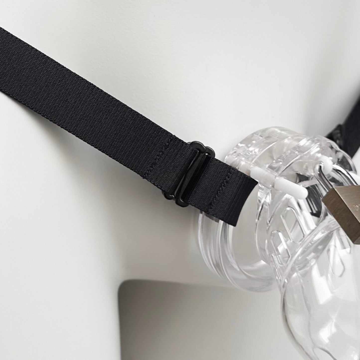 Monochrome Two Straps Support Belt For Chastity Cage (Black)