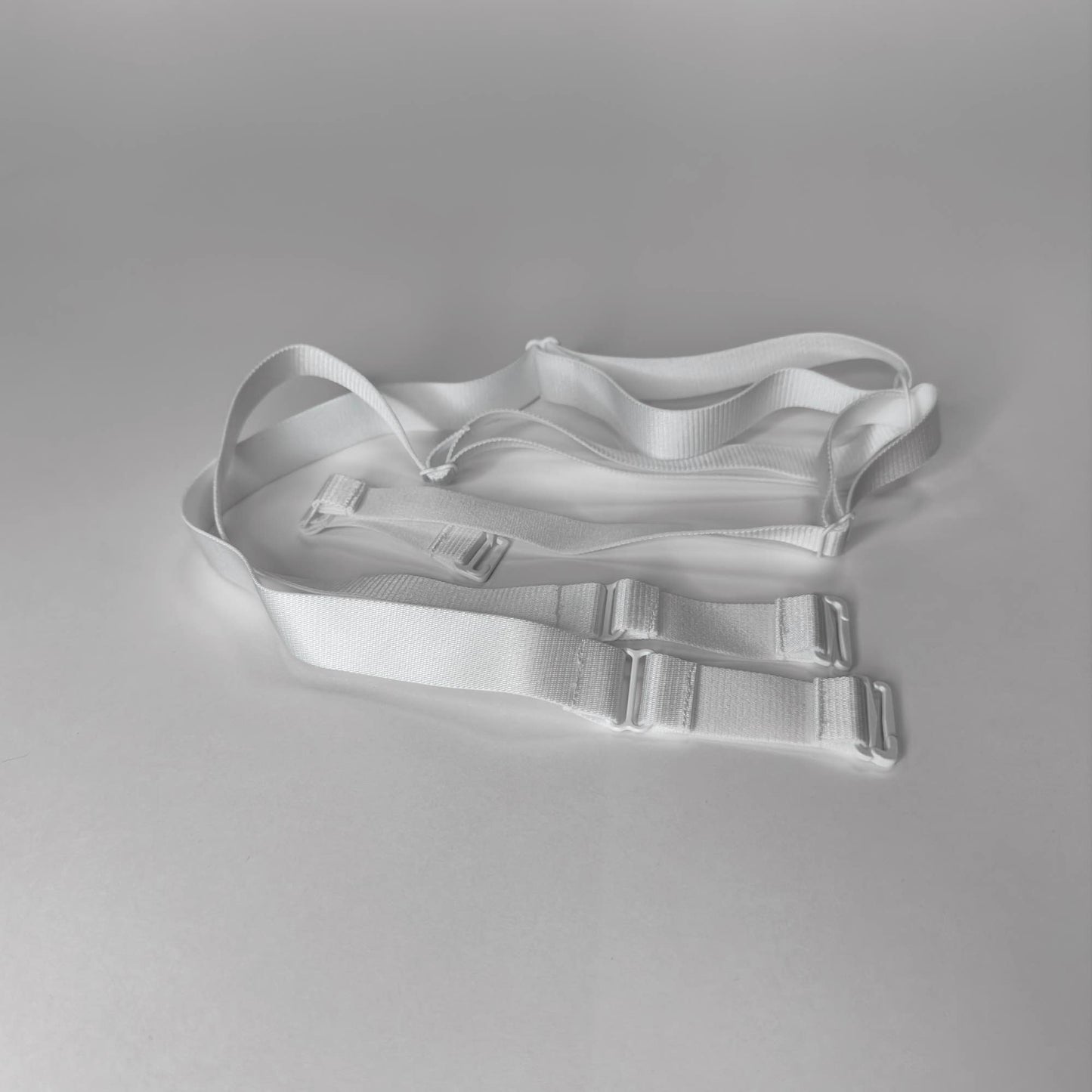 Monochrome Three Straps Support Belt For Chastity Cage (White)