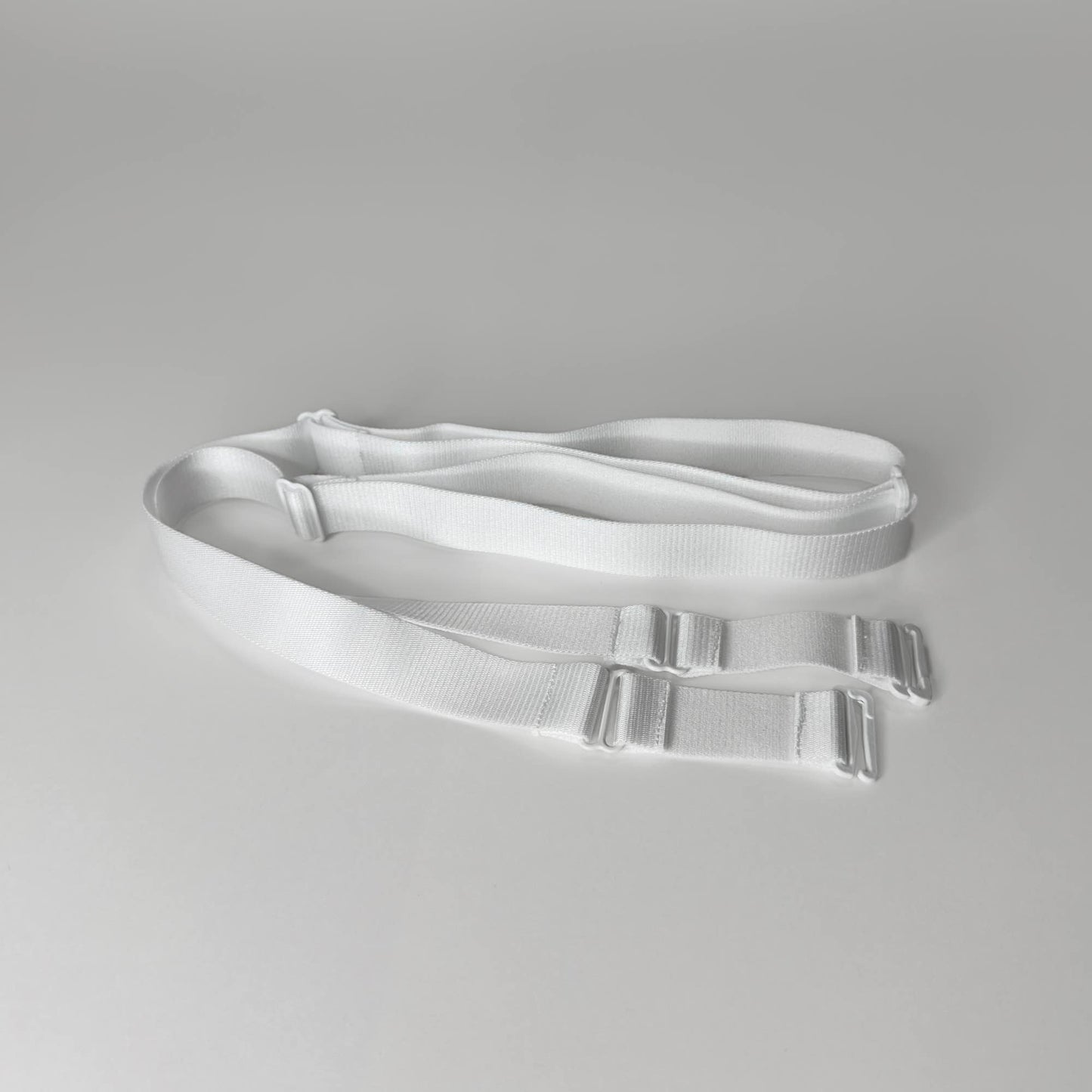 Monochrome Two Straps Chastity Cage Belt White
