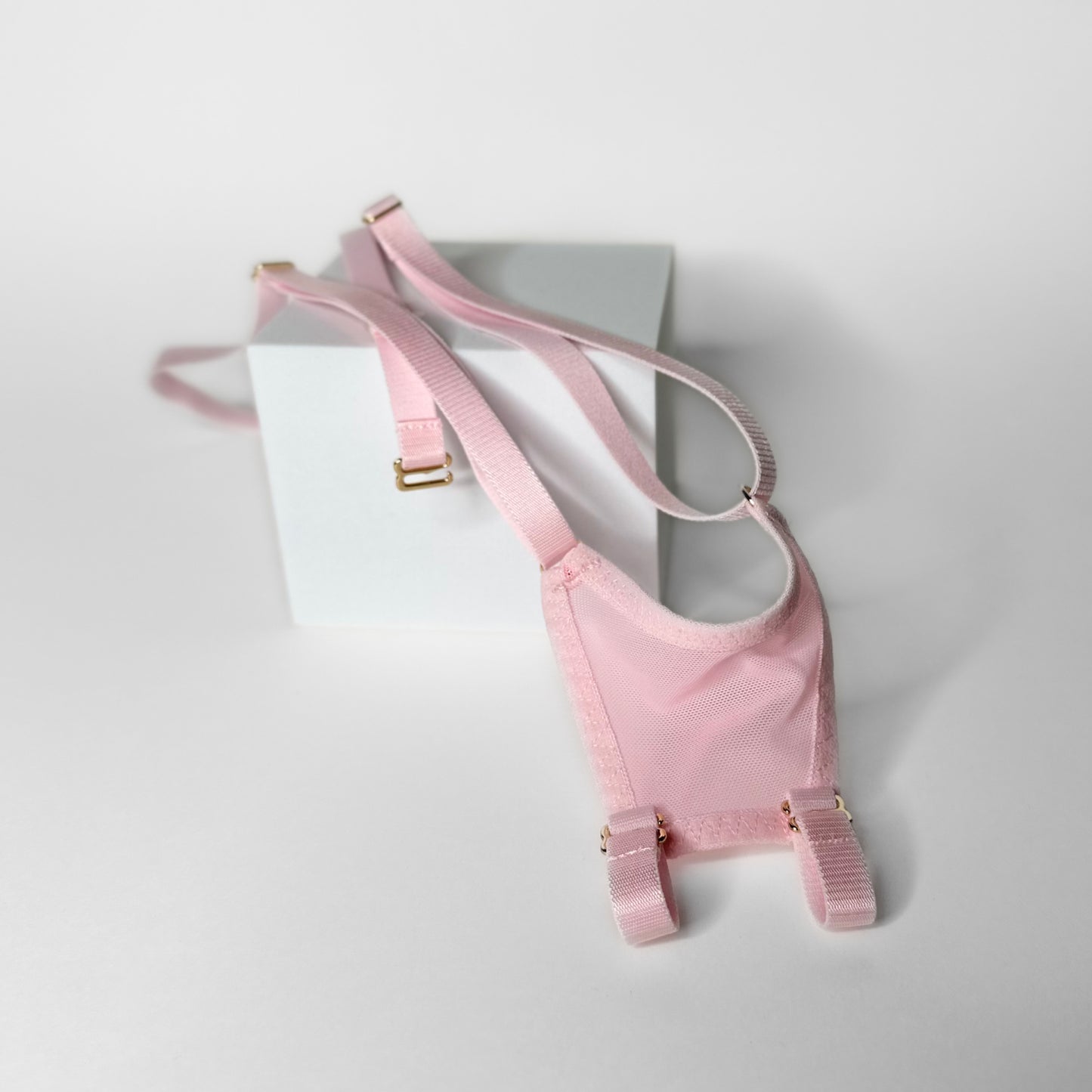 Male Mesh Chastity Cage Support Thong (Pink)