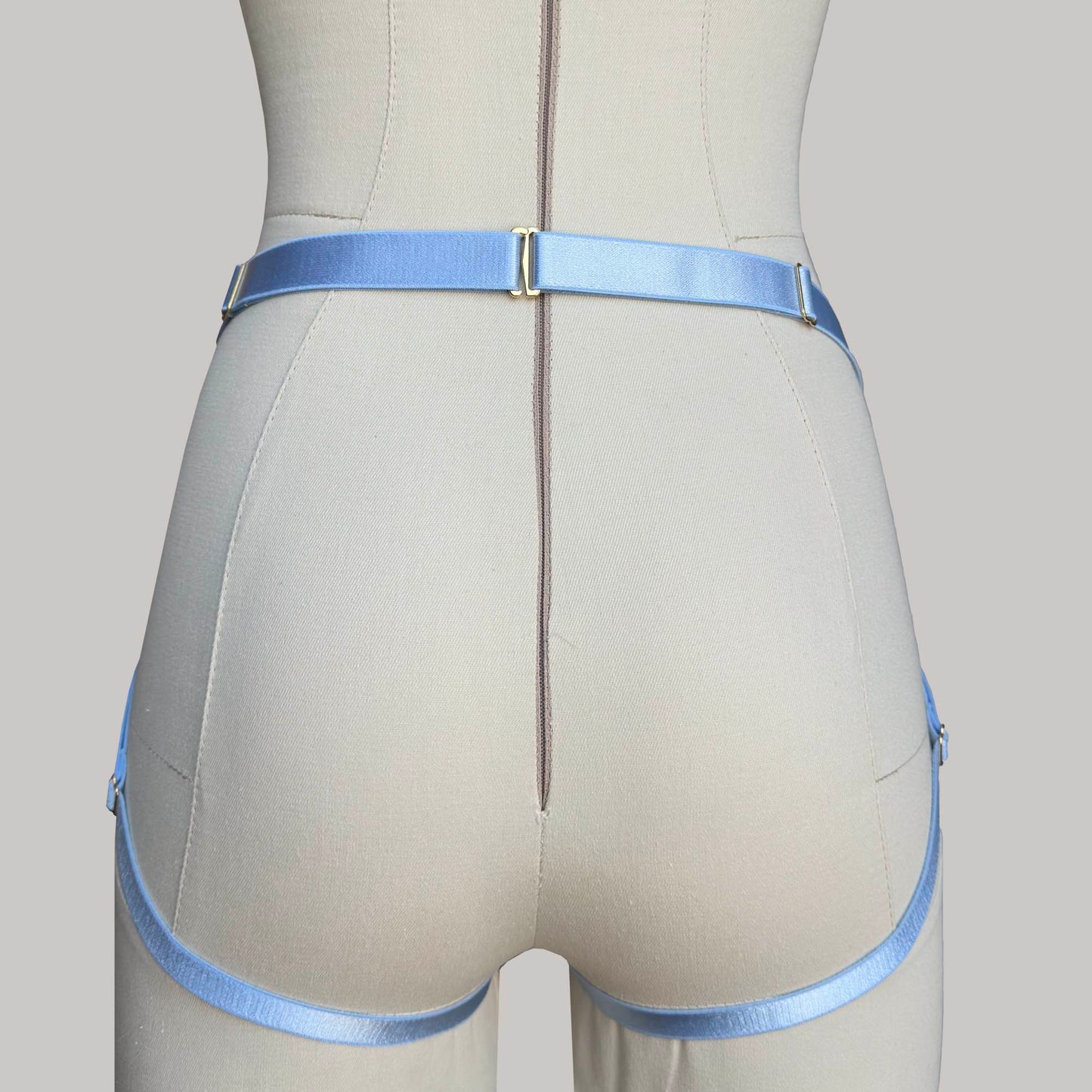 Elastic Strap On Harness "Selene" (Sky Blue)