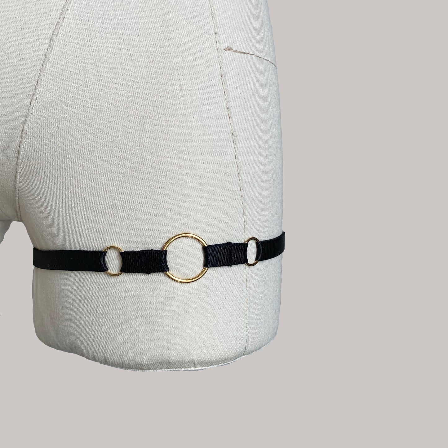 Three Ring Garters "Calliope" Black