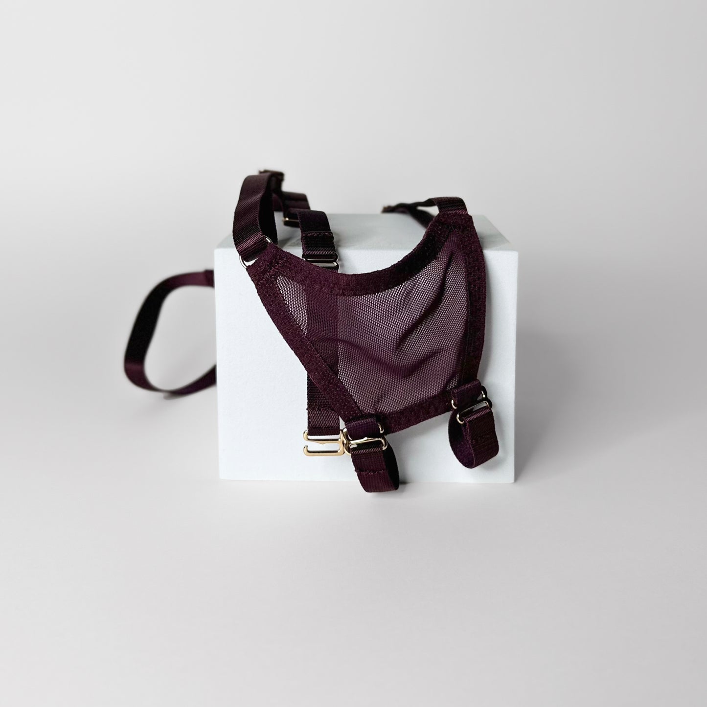 Mesh Support Thong For Chastity Cage (Burgundy)
