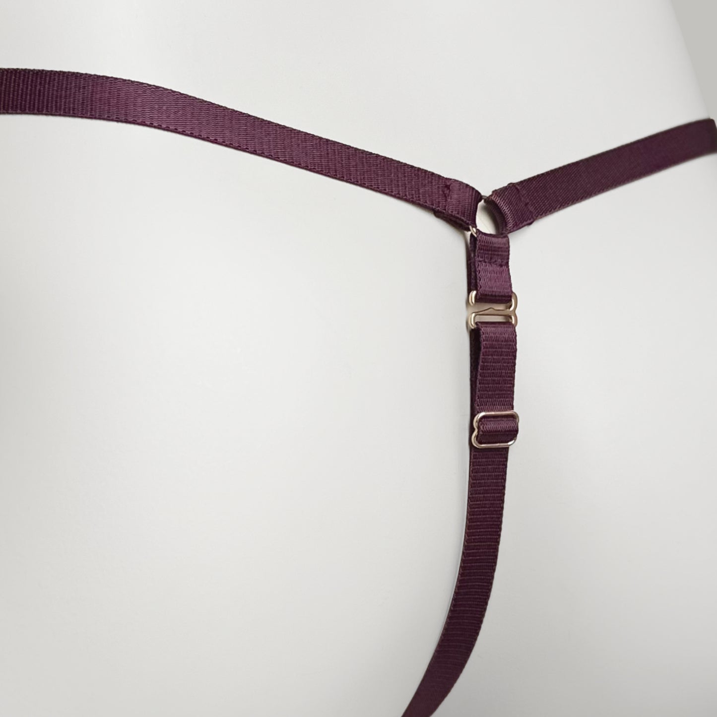 Mesh Support Thong For Chastity Cage (Burgundy)