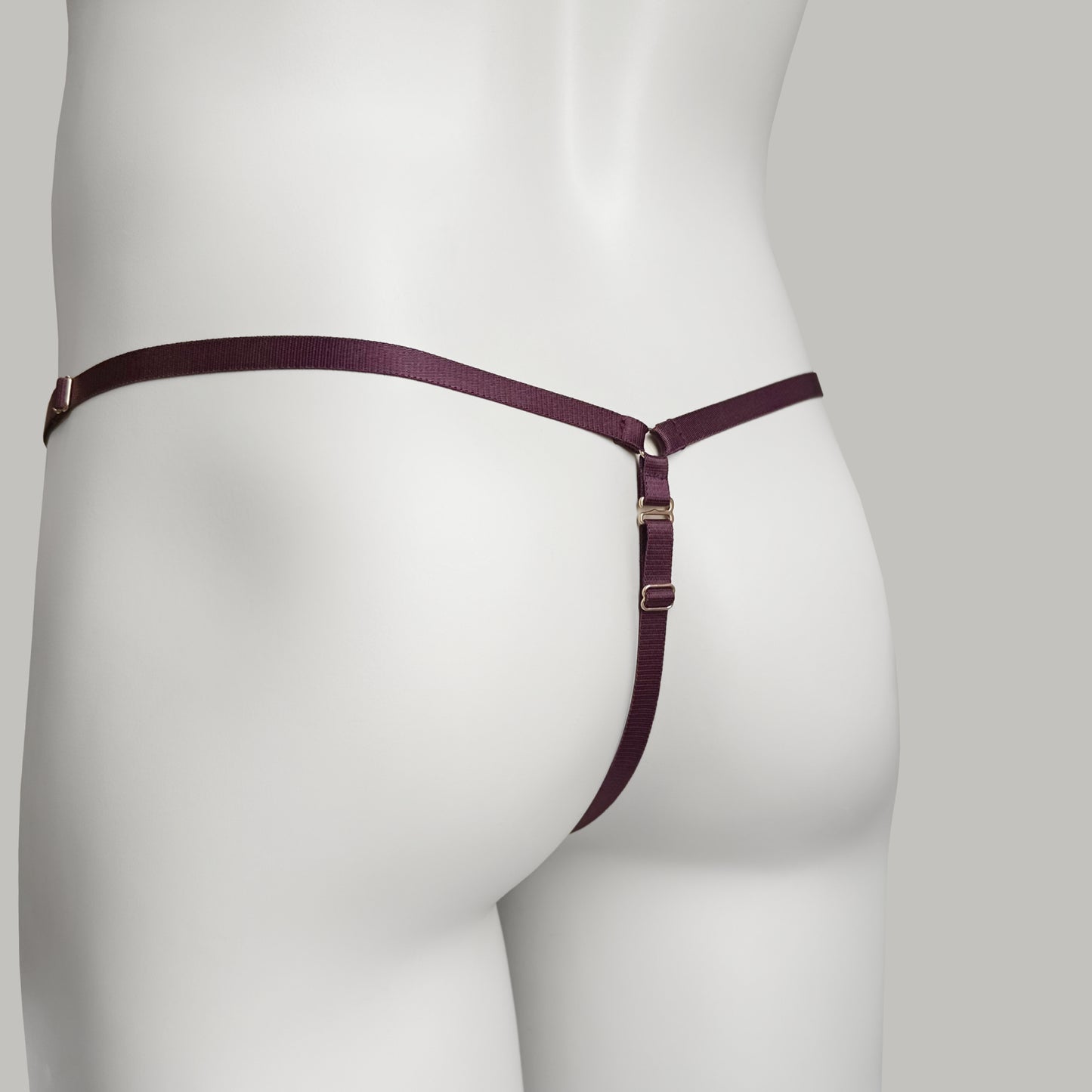 Mesh Support Thong For Chastity Cage (Burgundy)