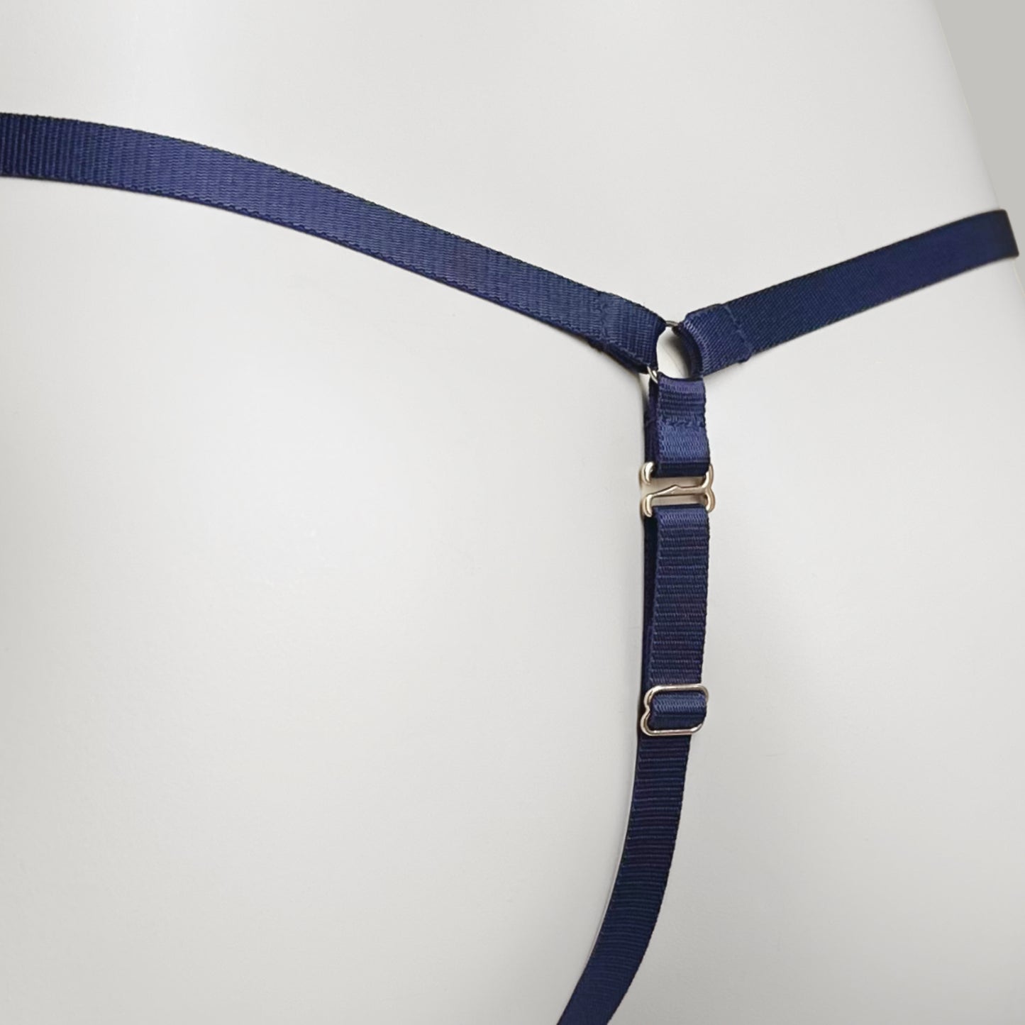 Mesh Support Thong For Chastity Cage (Navy)