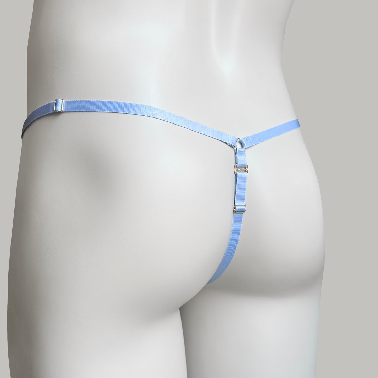 Mesh Support Thong For Chastity Cage (Sky Blue)