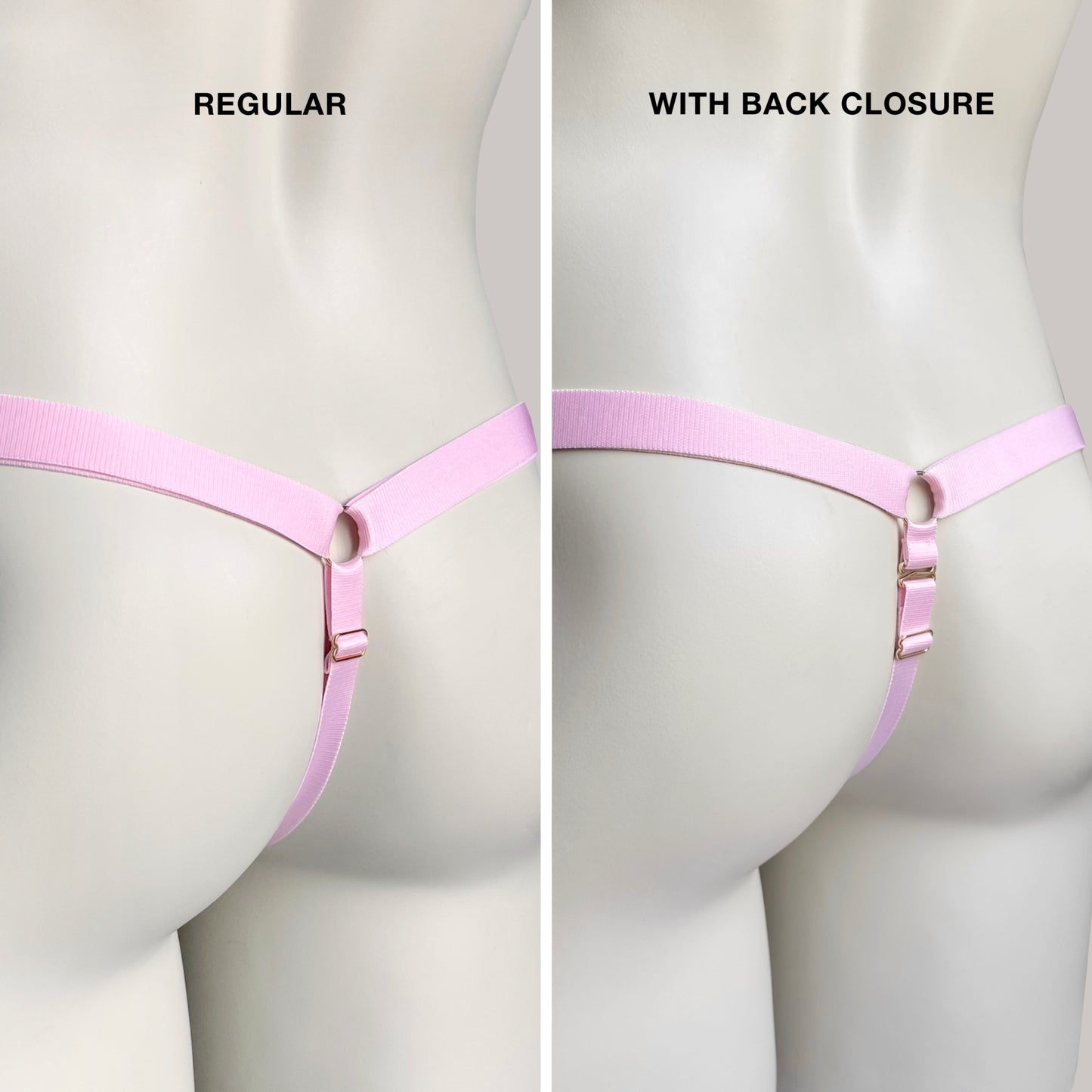 Male Three Straps Chastity Cage Support Belt Pink