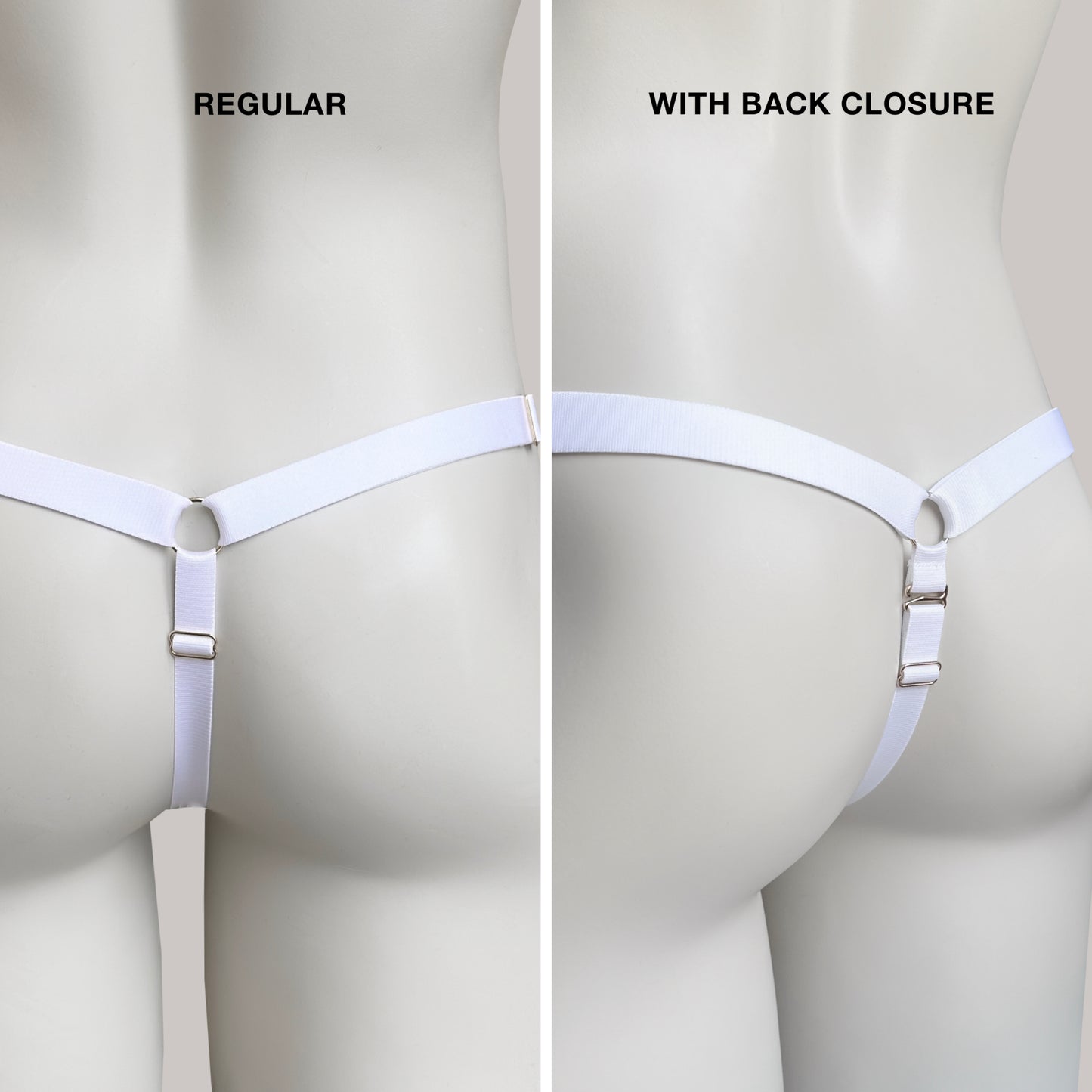 Sissy Three Straps Support Belt For Chastity Cage (White)