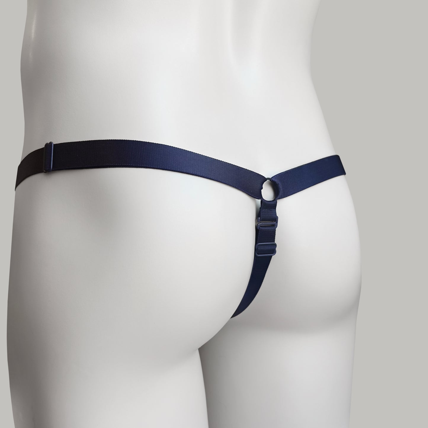 Monochrome Three Straps Support Belt For Chastity Cage (Navy)