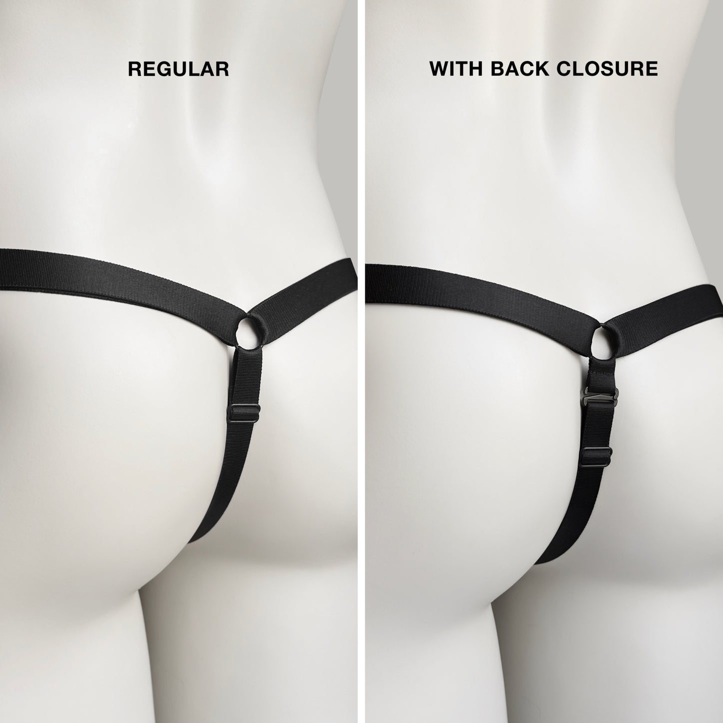 Monochrome Three Straps Support Belt For Chastity Cage (Black)