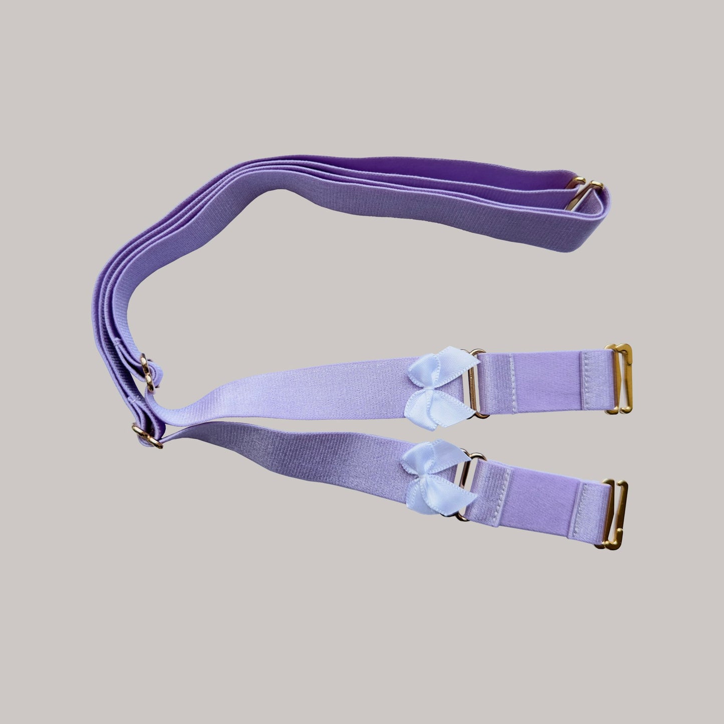 Male Bow Two Straps Chastity Cage Belt Violet