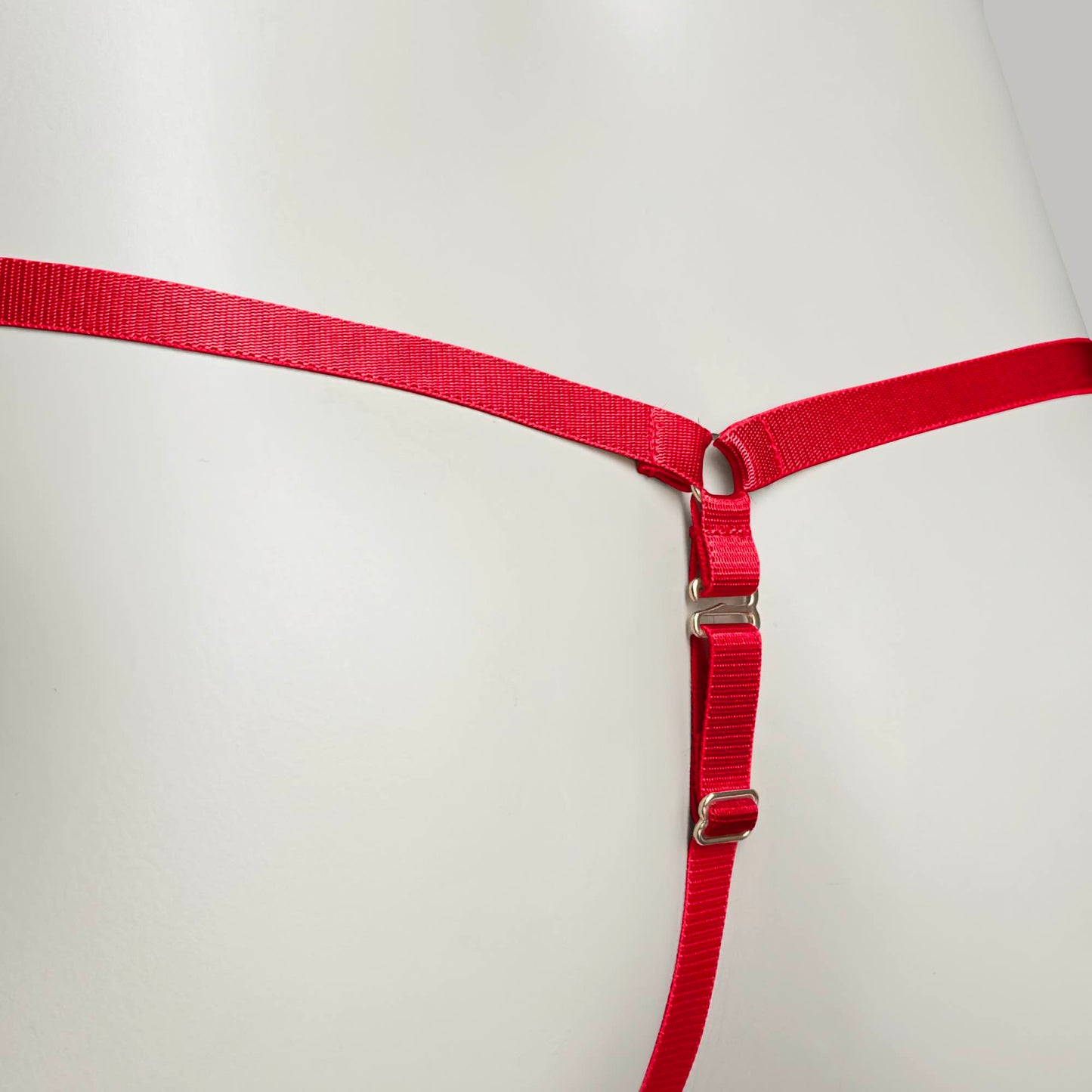 Male Mesh Chastity Cage Support Thong Red