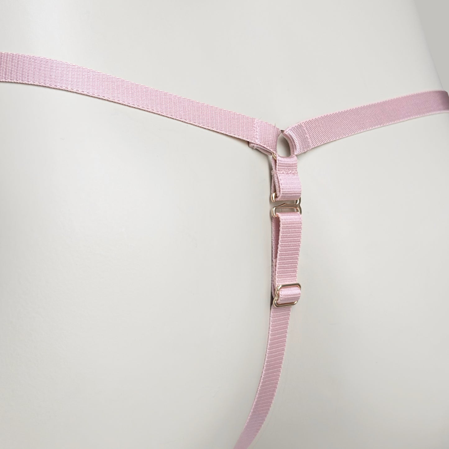 Mesh Support Thong For Chastity Cage (Dusty Rose)