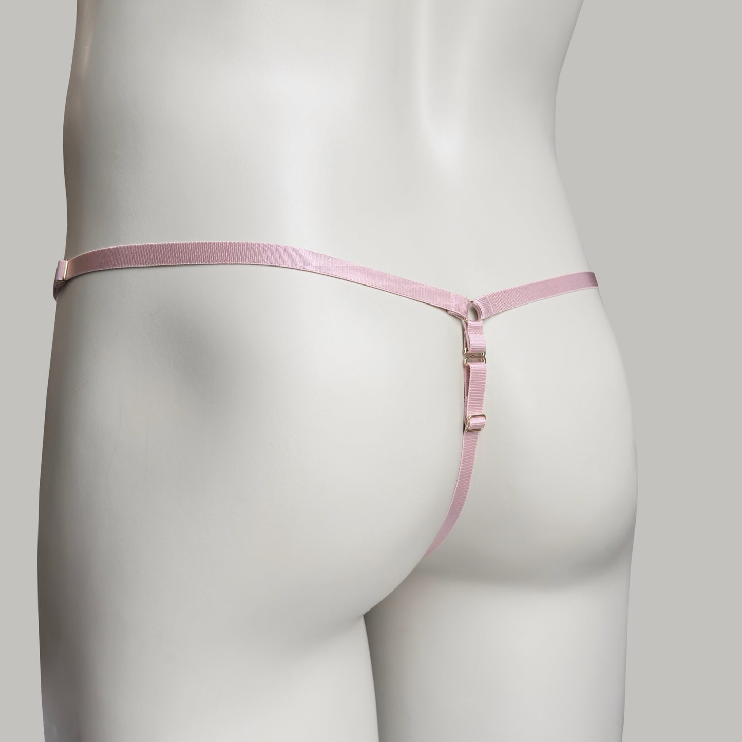 Mesh Support Thong For Chastity Cage (Dusty Rose)