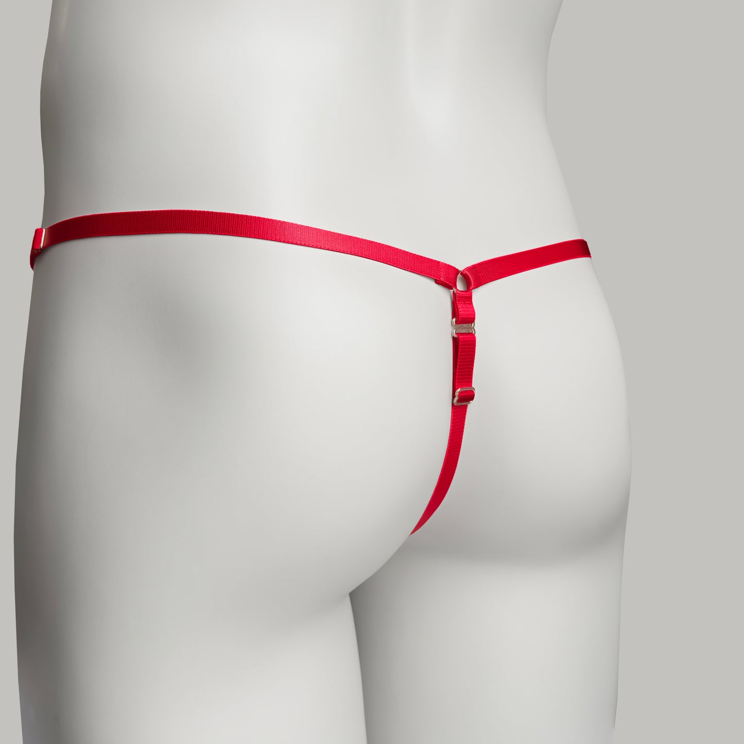 Mesh Support Thong For Chastity Cage (Red)