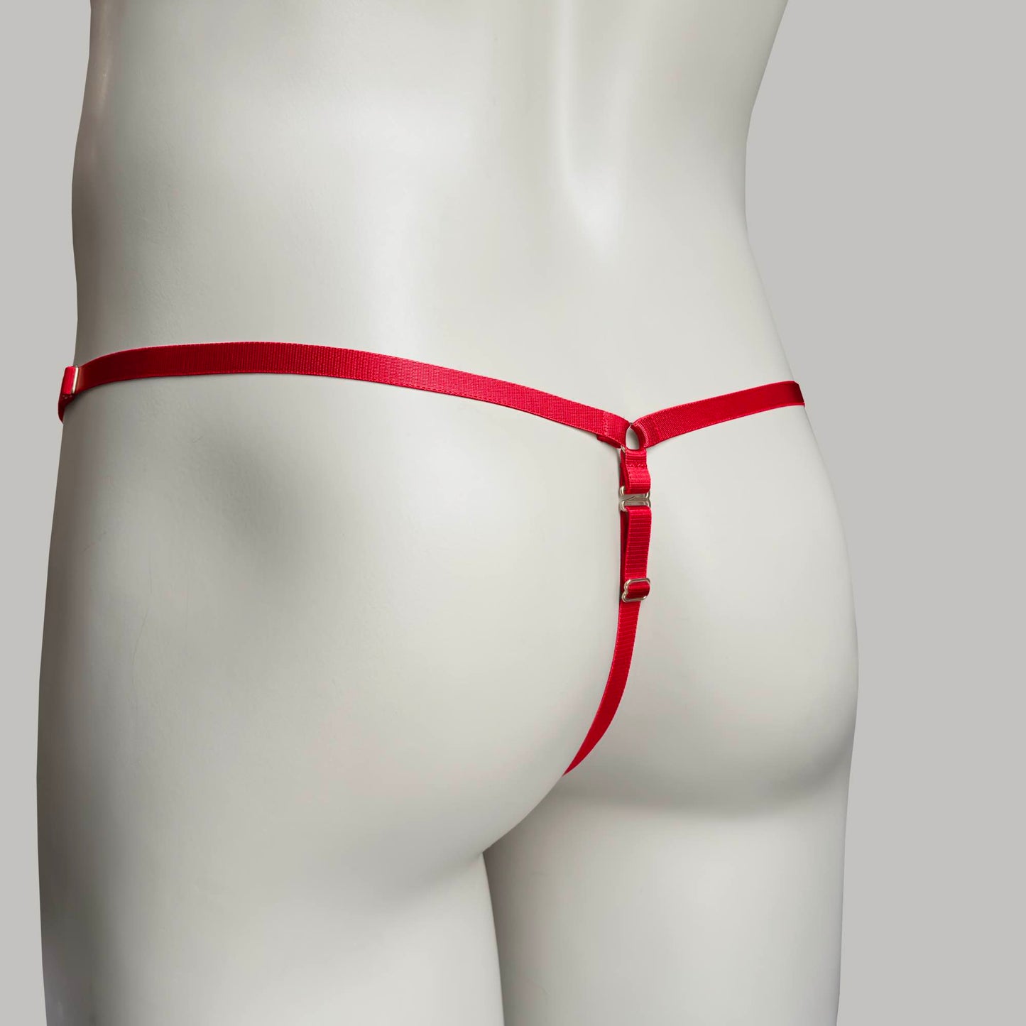 Male Mesh Chastity Cage Support Thong Red