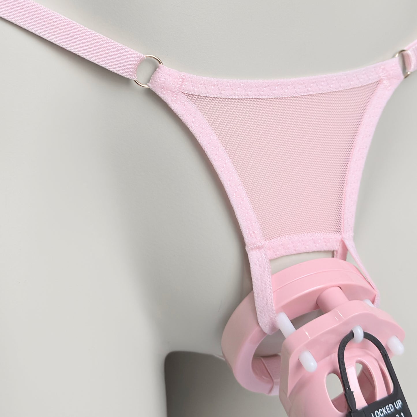 Non-removable Thong For Chastity Cage (Pink)