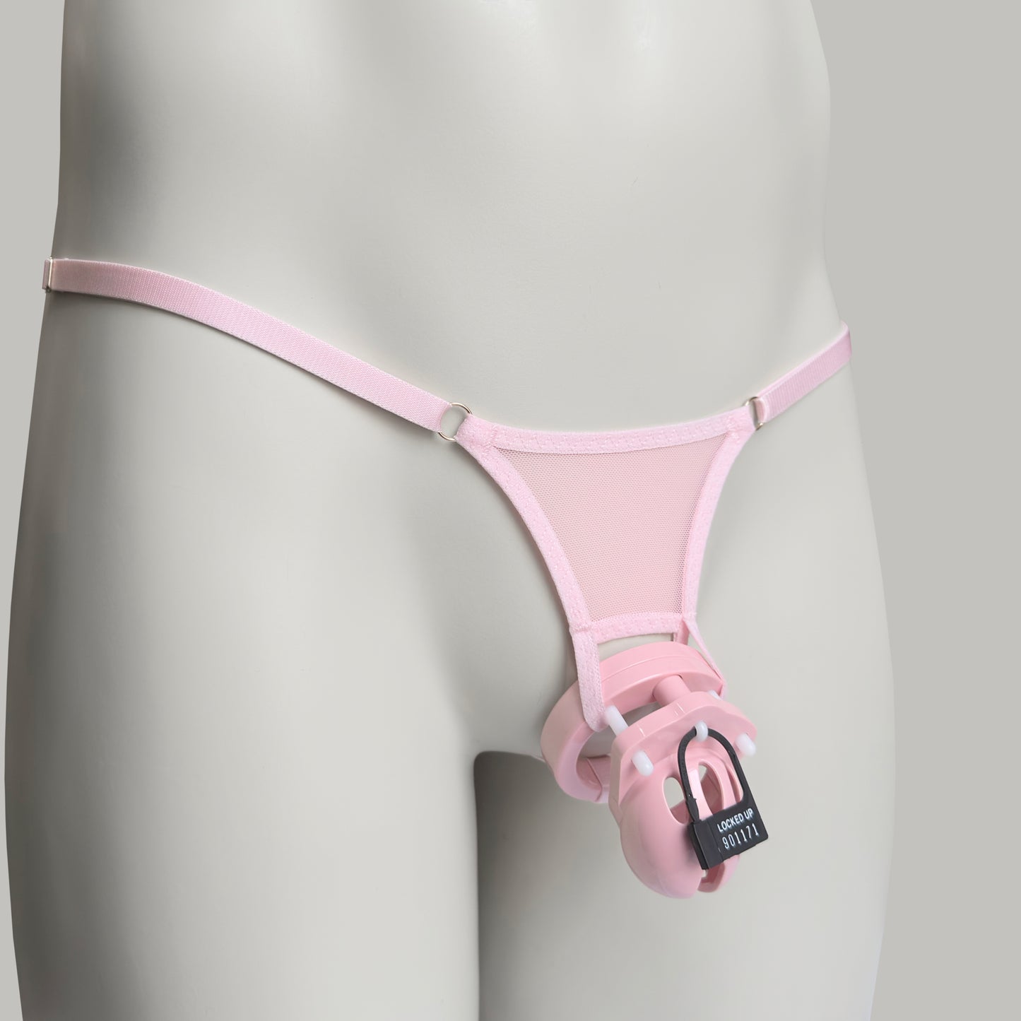 Non-removable Thong For Chastity Cage (Pink)