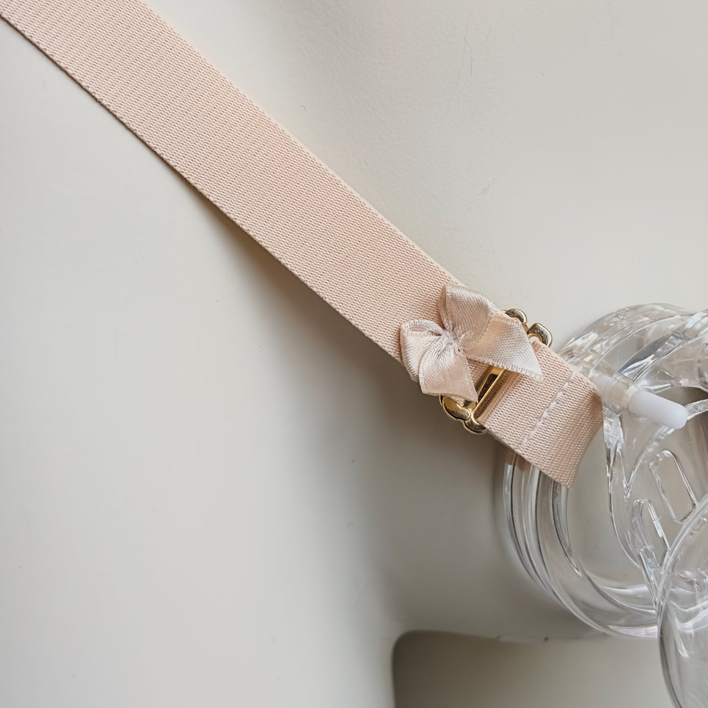 Sissy Two Straps Support Belt For Chastity Cage (Beige)