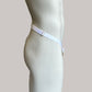 Male Two Straps Bow Chastity Cage Belt White