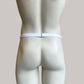 Male Two Straps Bow Chastity Cage Belt White