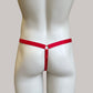 Male Three Straps Chastity Cage Support Belt White