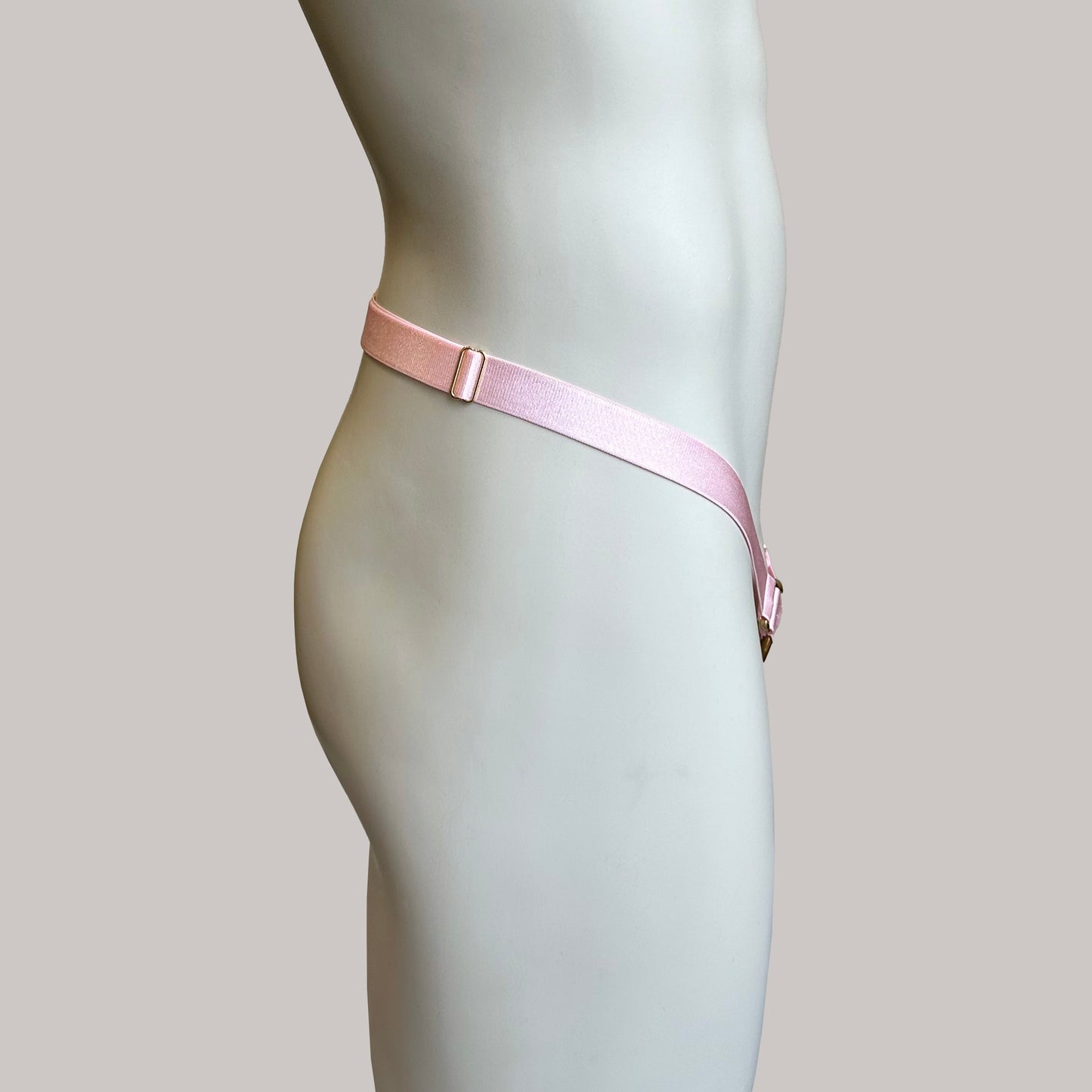 Male Two Straps Chastity Cage Belt Pink