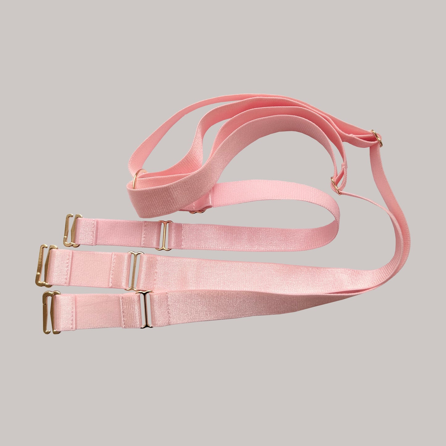 Male Three Straps Chastity Cage Support Belt Pink